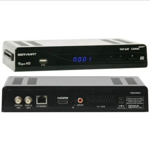 RCEPTEUR NUMRIQUE SERVIMAT VEGA HD ET CORDON HDMI (SANS CARTE TNTSAT)